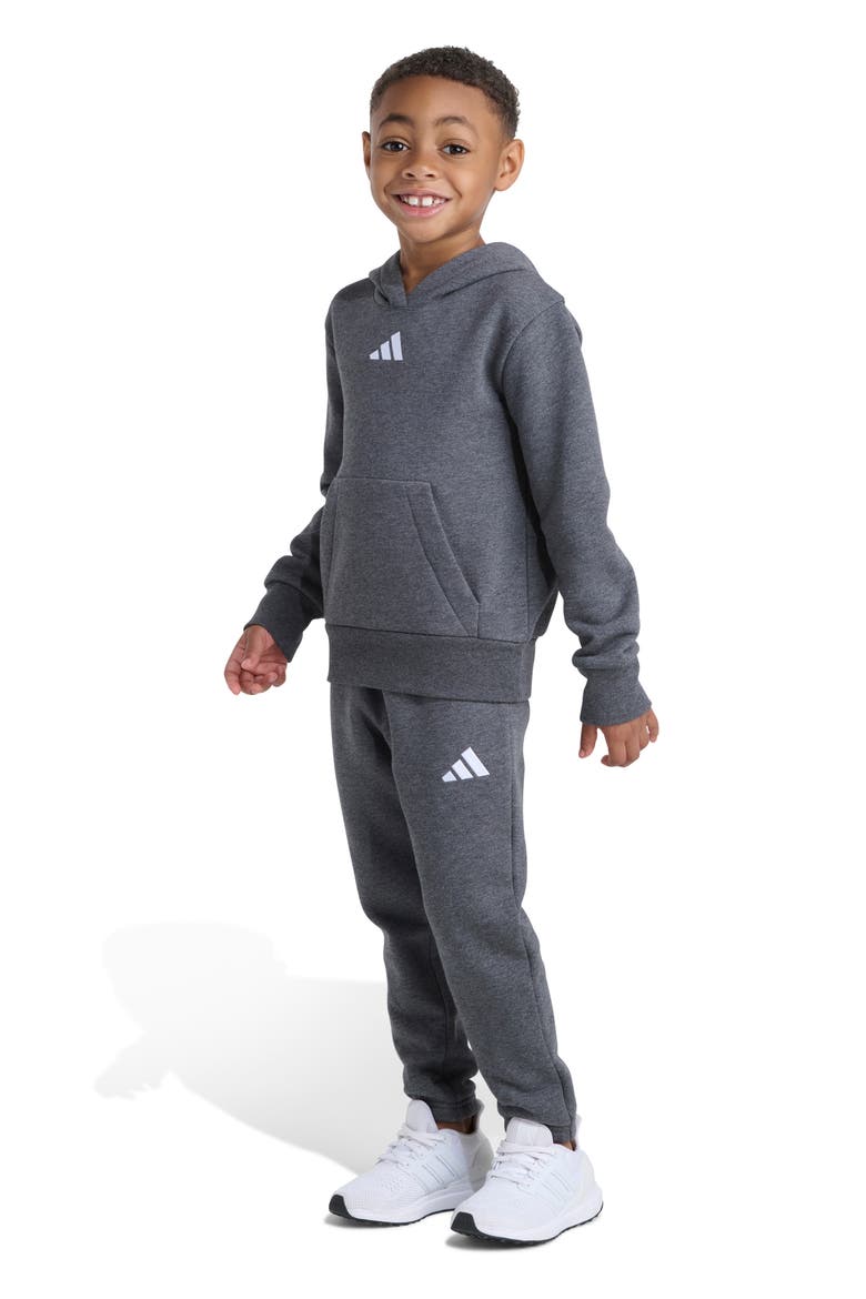 Kids' Fleece Hoodie & Sweatpants Set, Alternate, color, DARK HEATHER