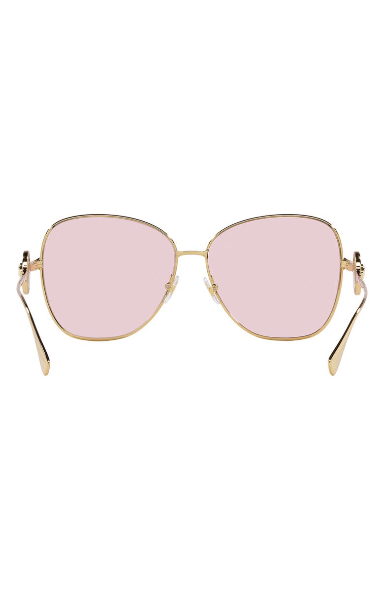 Versace 60mm Butterfly Sunglasses, Alternate, color, Gold