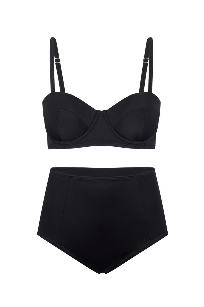 Vivien Swimwear Bikini Bra, Alternate, color, Black