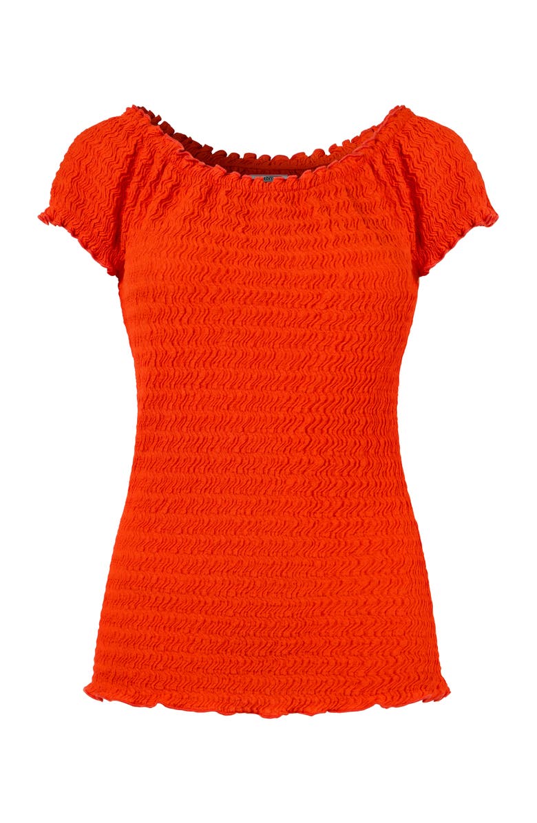 Joe Browns Stretchy Off The Shoulder Tee, Alternate, color, Vibrant Orange