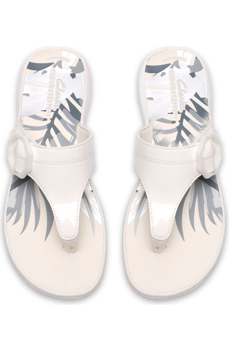 Clarks<sup>®</sup> Breeze Cove Flip Flop, Alternate, color, White Patent