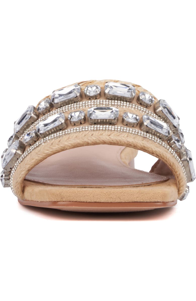 TORGEIS Miya Crystal Embellished Slide Sandal, Alternate, color, Natural