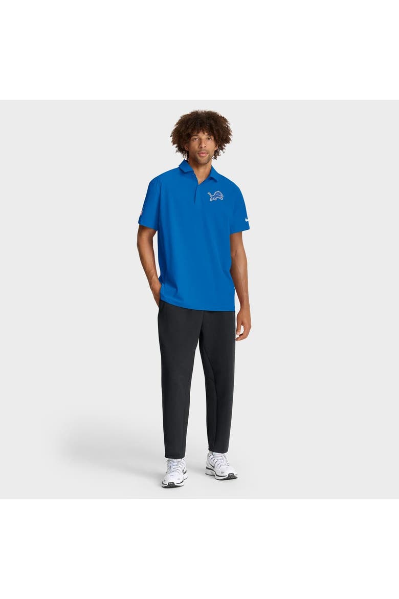 Men's Nike Blue Detroit Lions Sideline City Pride Woven Performance Polo, Alternate, color, Blue