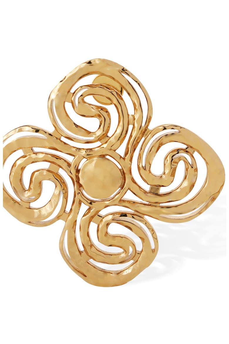 Eternal Spiral Earrings, Alternate, color, Gold