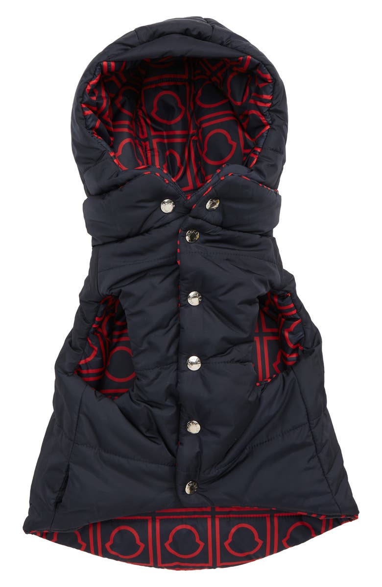Moncler Genius Moncler Hooded Reversible Puffer Dog Vest, Alternate, color,