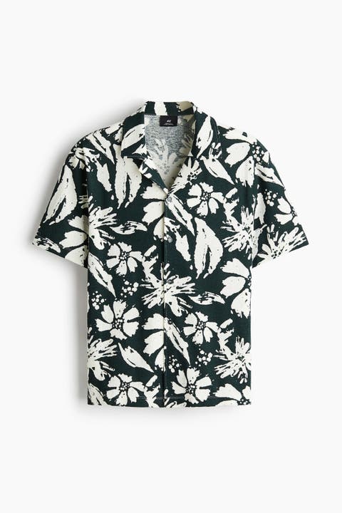 Regular Fit Jacquard Resort Shirt