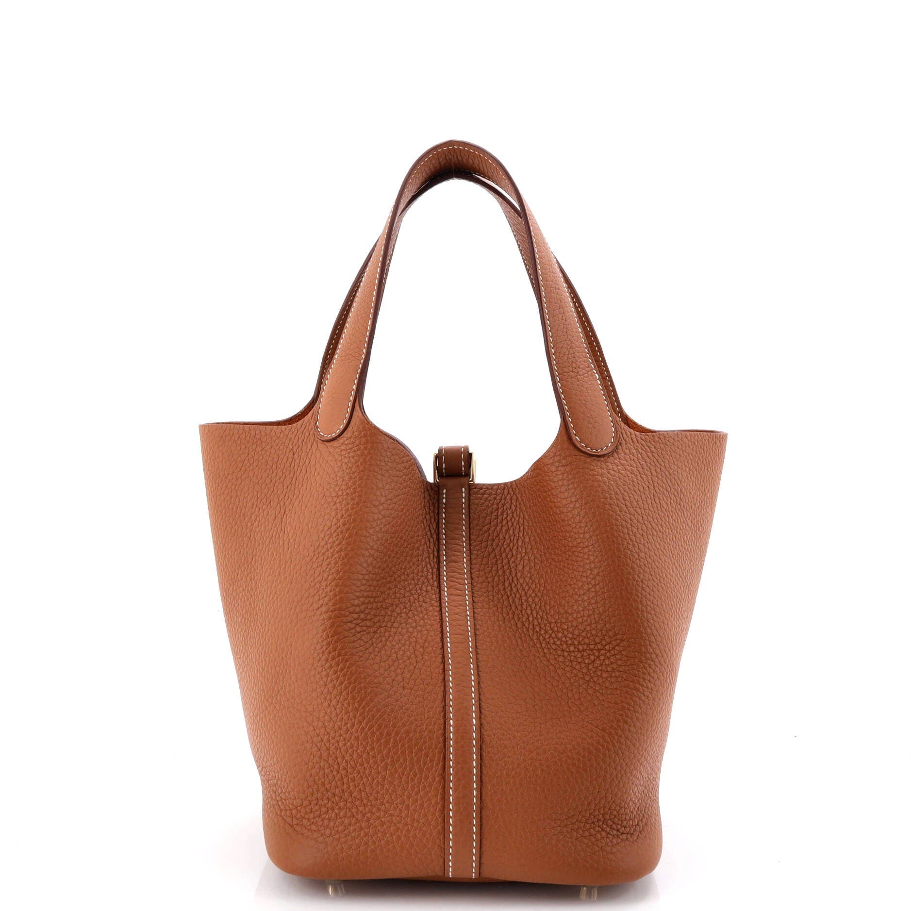 Pre-Owned Hermes Picotin Lock Bag Clemence MM, Alternate, color, Gold