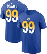 Nike Men's Nike Aaron Donald Royal Los Angeles Rams Player Name & Number T-Shirt