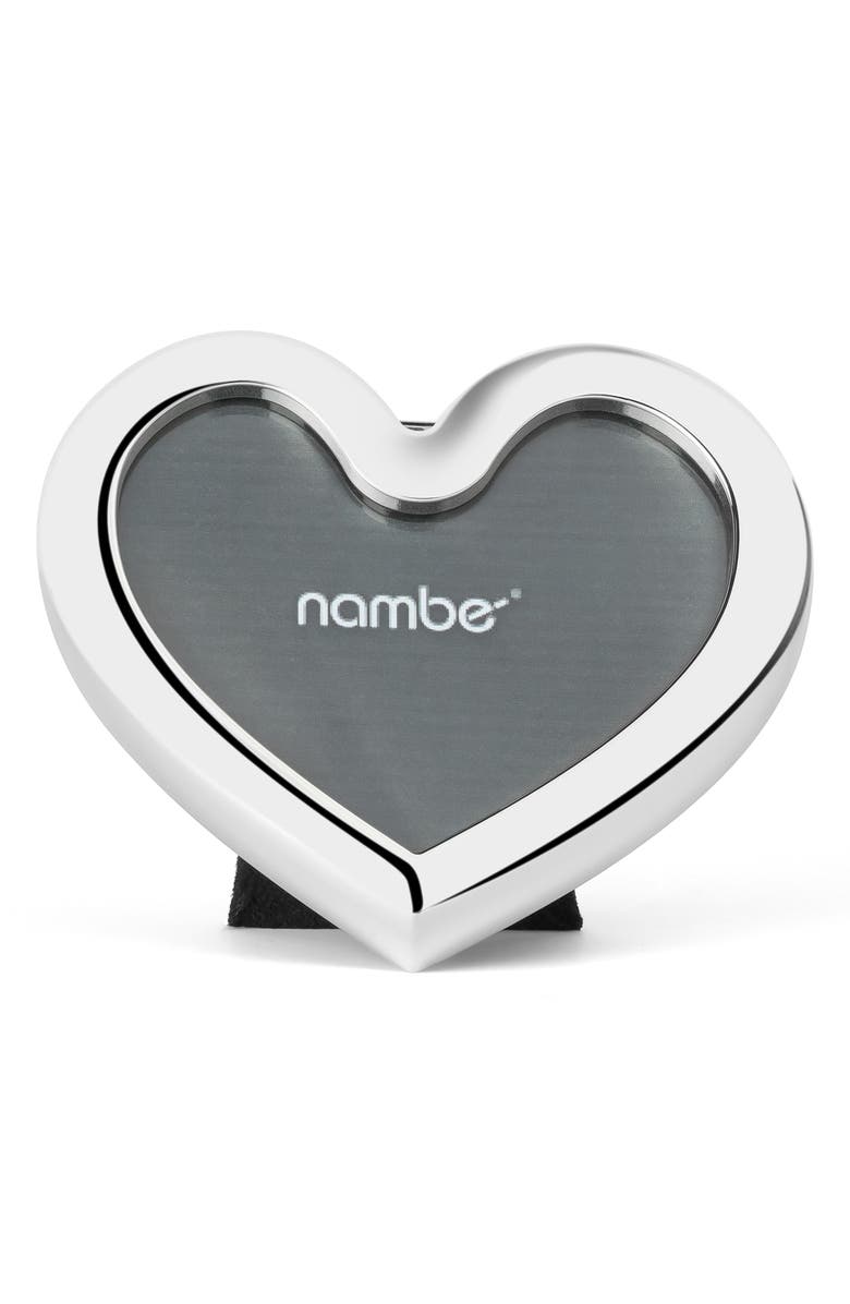 Nambé Heart Frame Ornament, Main, color, Silver