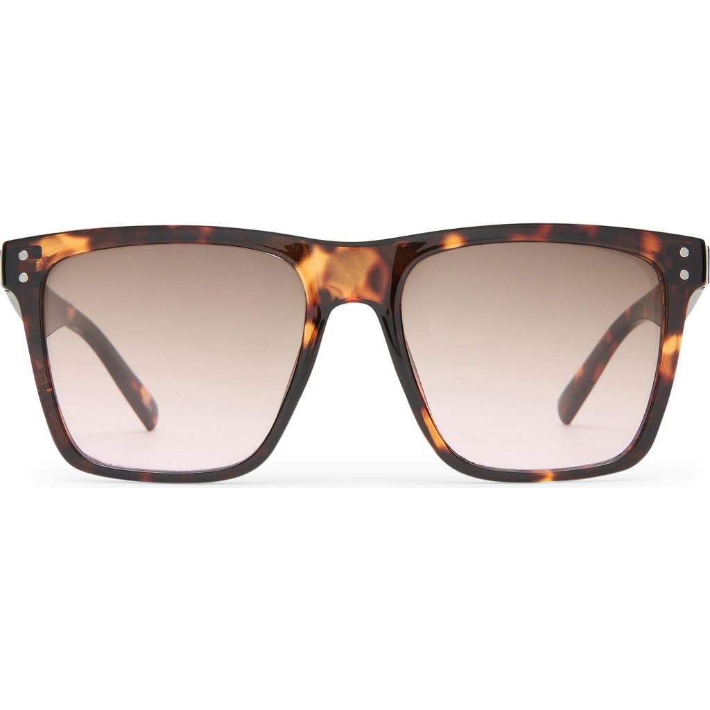 Aire Kraz 53mm Polarized Square Sunglasses In Rose Tort/rose Brown Grad