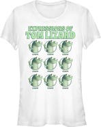 Hoppers Junior's Hoppers Expressions of Tom Lizard Graphic T-Shirt