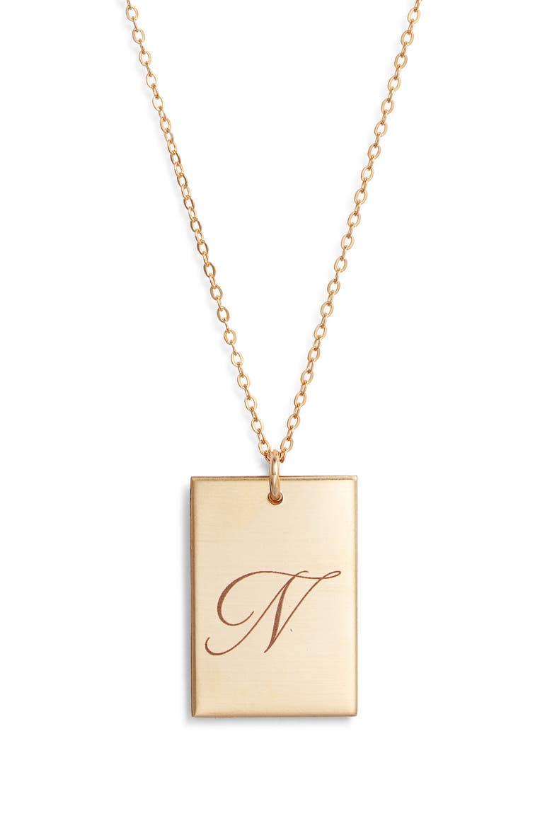 Stella Initial Pendant Necklace, Main, color, GOLD / N