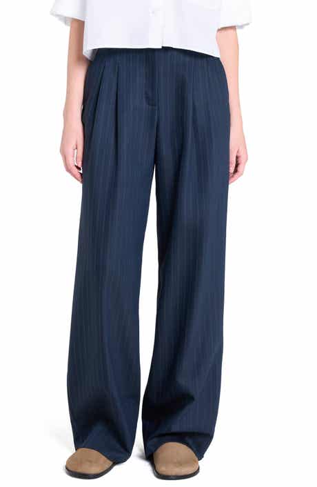 Sulli Stripe Stretch Wool Pants