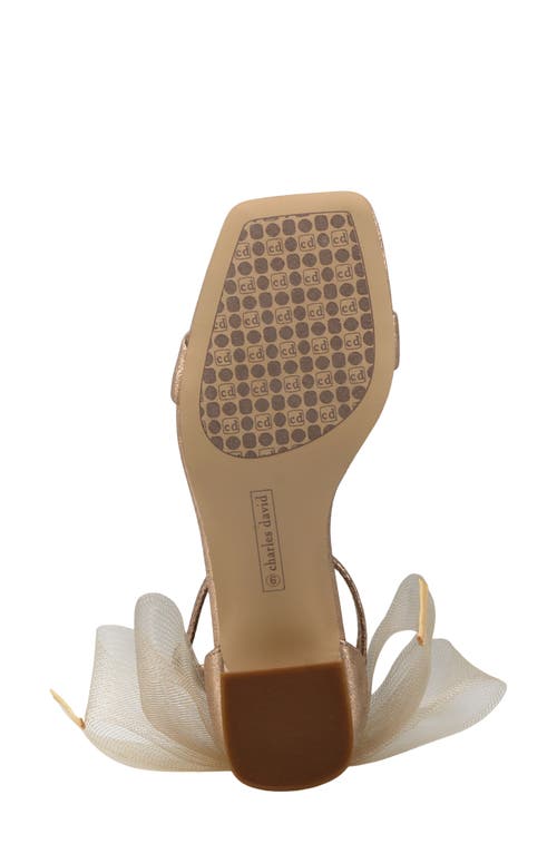 Charles David Riley Ankle Strap Sandal In Champagne