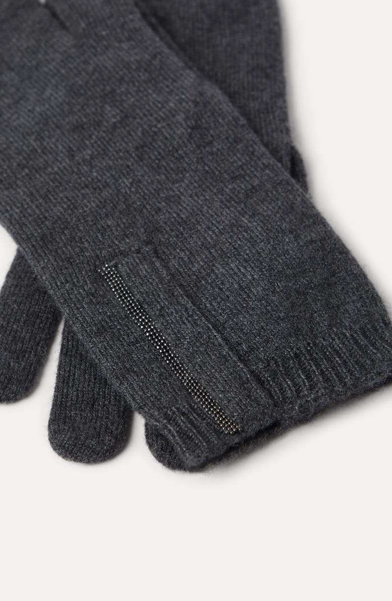Brunello Cucinelli Knit gloves, Alternate, color, Anthracite
