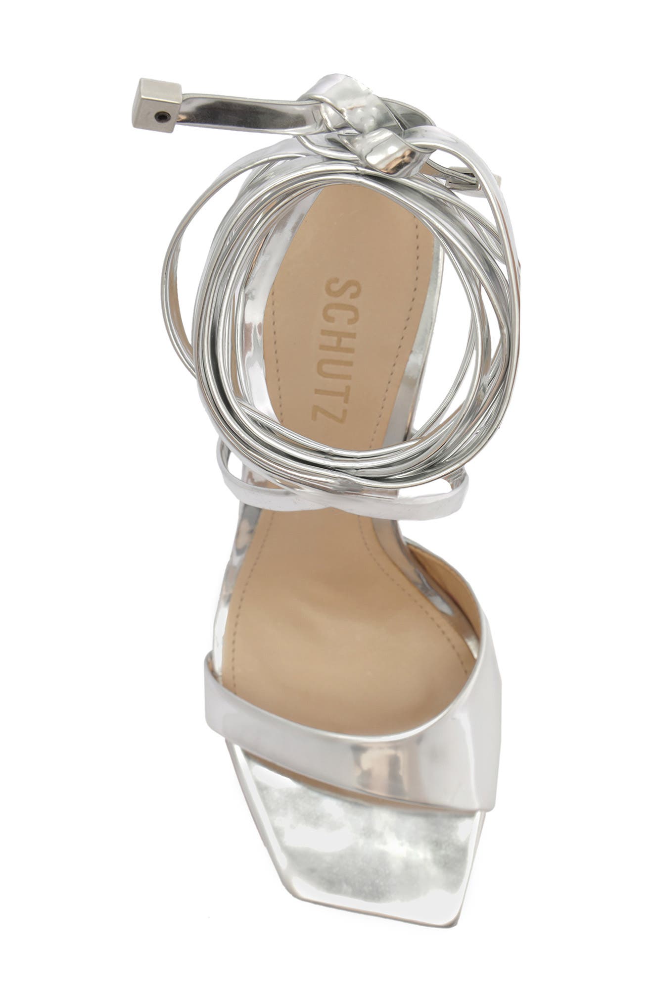 Bryce Ankle Wrap Sandal, Alternate, color, PRATA
