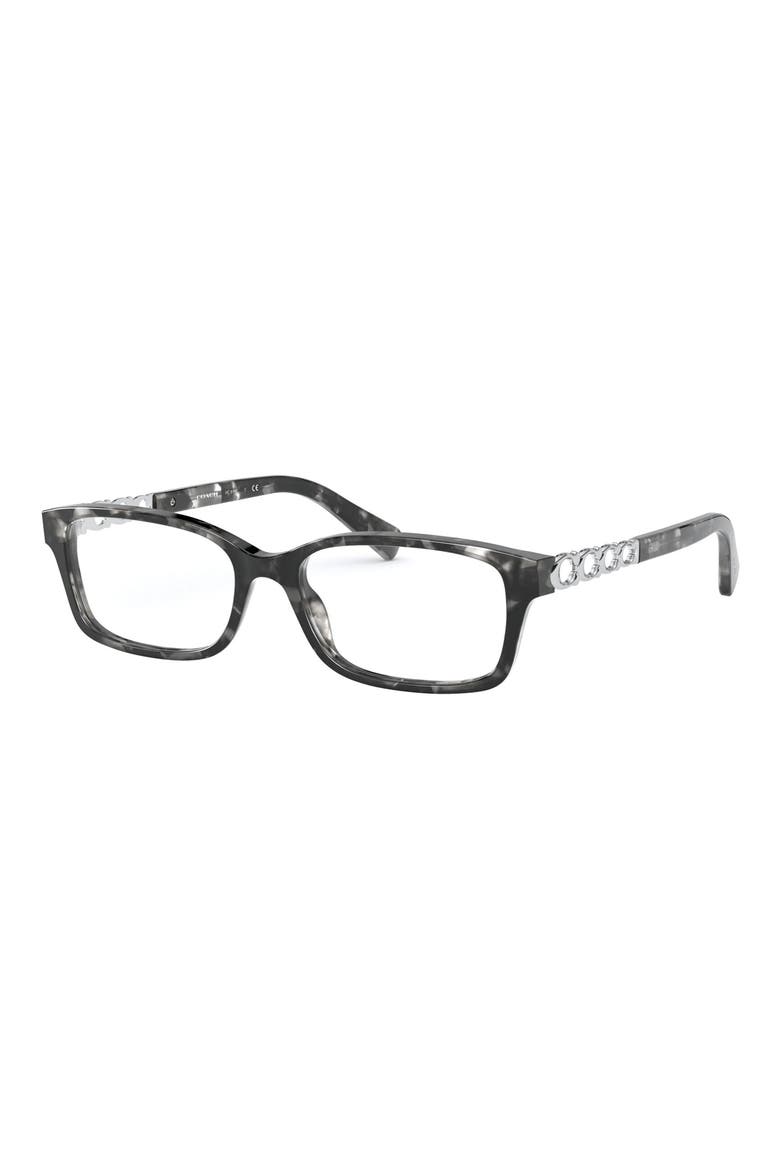 52mm Rectangular Optical Glasses, Alternate, color, GREY TORT