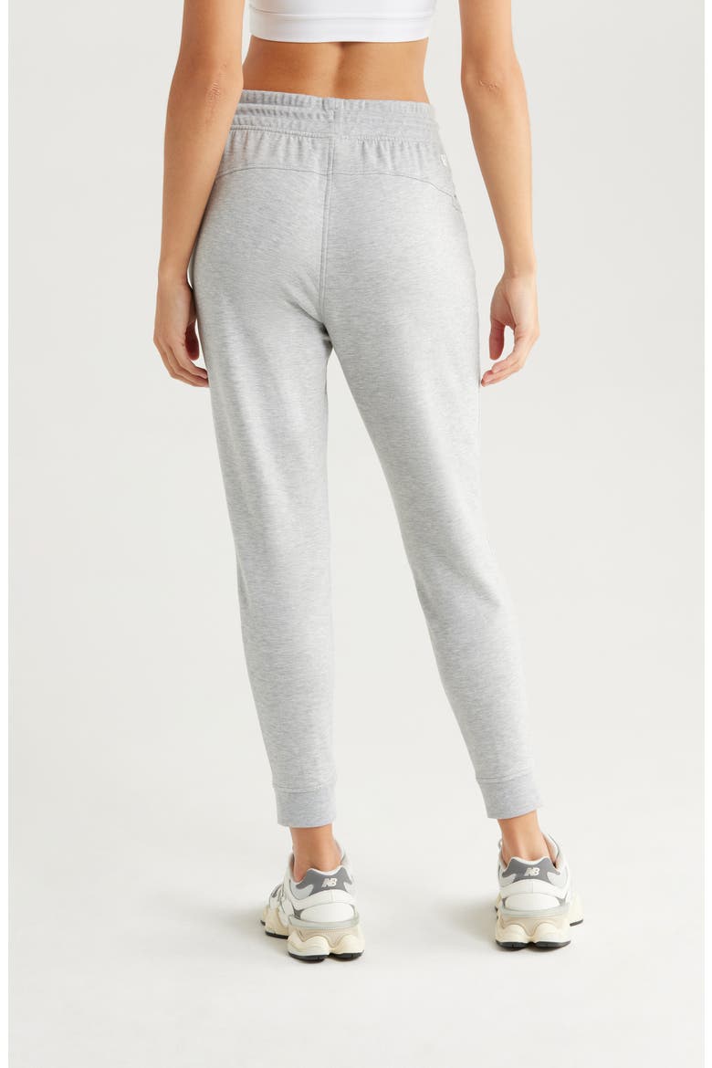 Brushed Fleece Joggers, Alternate, color, LIGHT HEATHER GREY