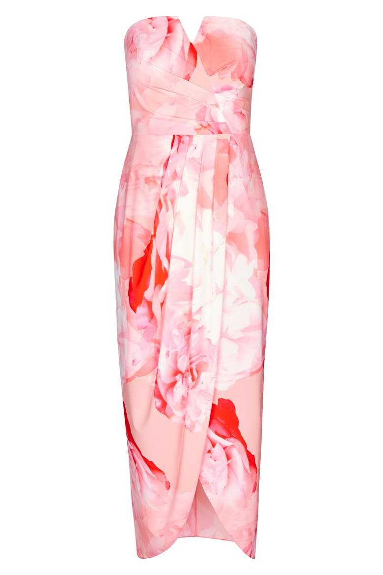 Girly Rose Strapless Maxi Dress, Alternate, color, GIRLY ROSE