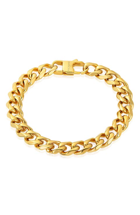 Mens' 11mm Curb Chain Link Bracelet