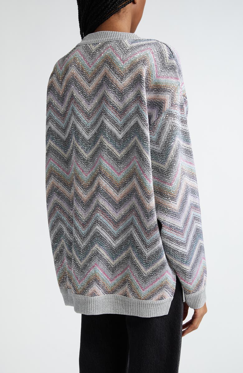 Missoni Sequin Chevron Stripe Sweater, Alternate, color, 
