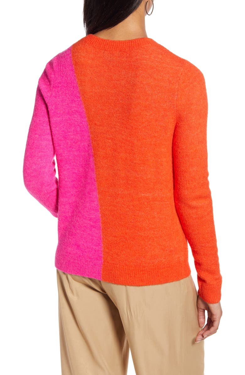 Halogen<sup>®</sup> Colorblock Crewneck Sweater, Alternate, color,