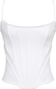 HOUSE OF CB Cadie Stretch Cotton Corset Top