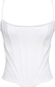 HOUSE OF CB Cadie Stretch Cotton Corset Top