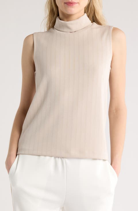 Drop Needle Scuba Knit Sleeveless Top