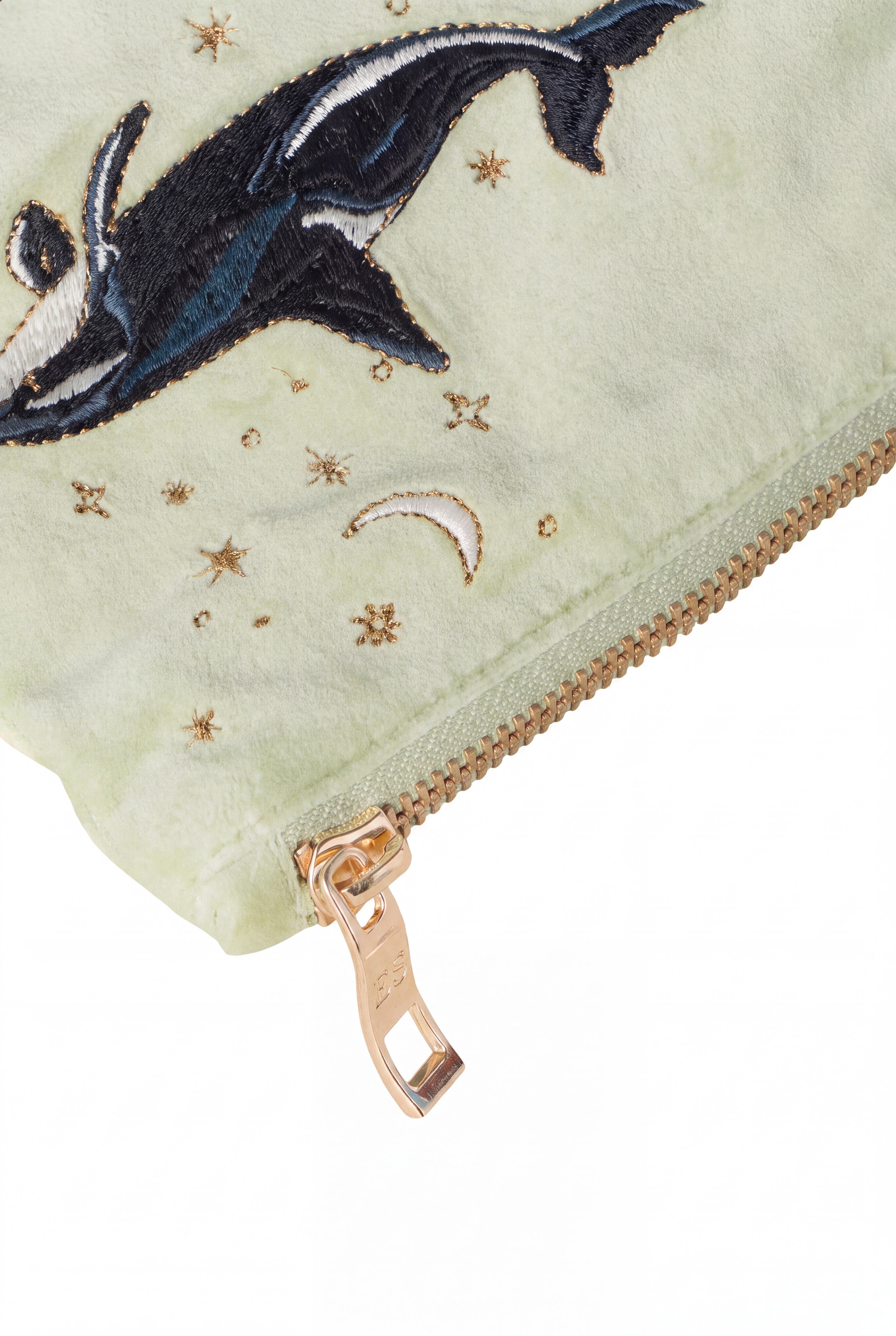 Wild Orcas Everyday Pouch, Alternate, color, Celadon