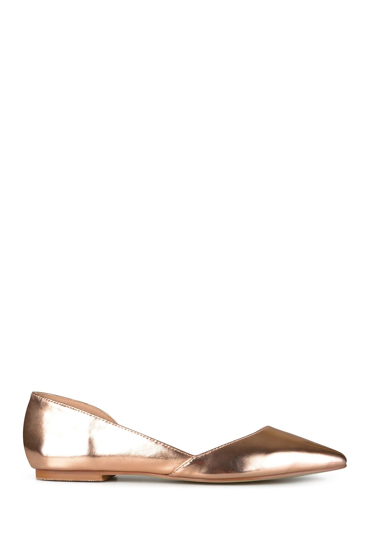 Journee Collection JOURNEE Cortni d'Orsay Flat, Alternate, color, Rose Gold