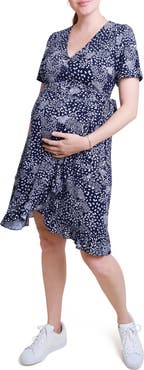 Ingrid & Isabel® Ingird & Isabel® Floral Maternity/Nursing Wrap Dress