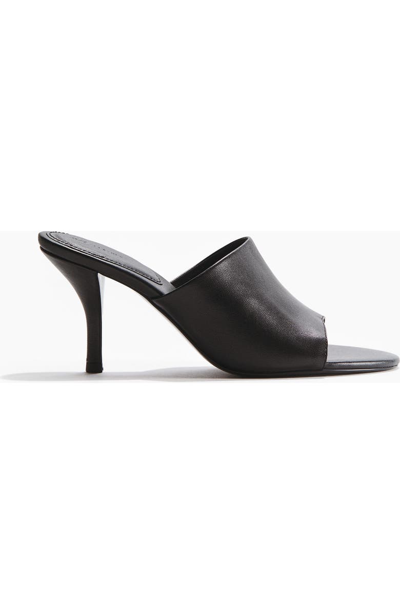 H&M Heeled Leather Sandals, Main, color, Black