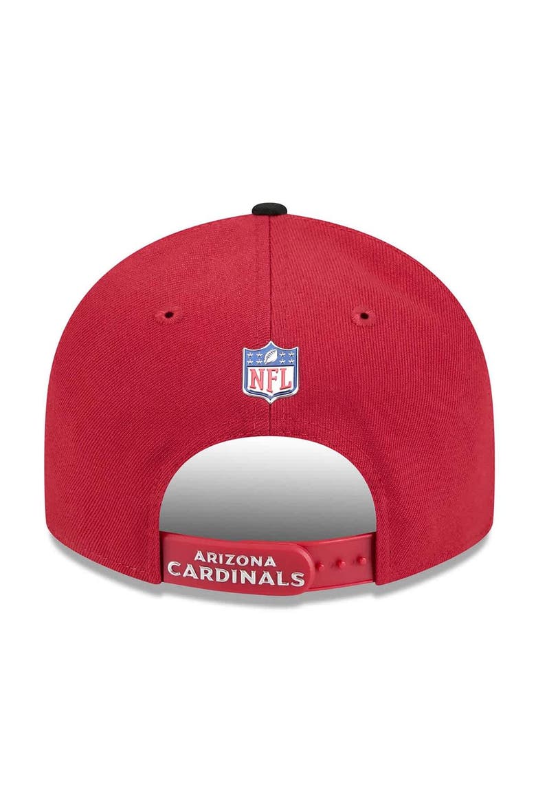 Men's New Era  Cardinal/Black Arizona Cardinals 2026 NFL Draft On Stage Pre-Curved 9FIFTY Snapback Hat, Alternate, color, Cardinal