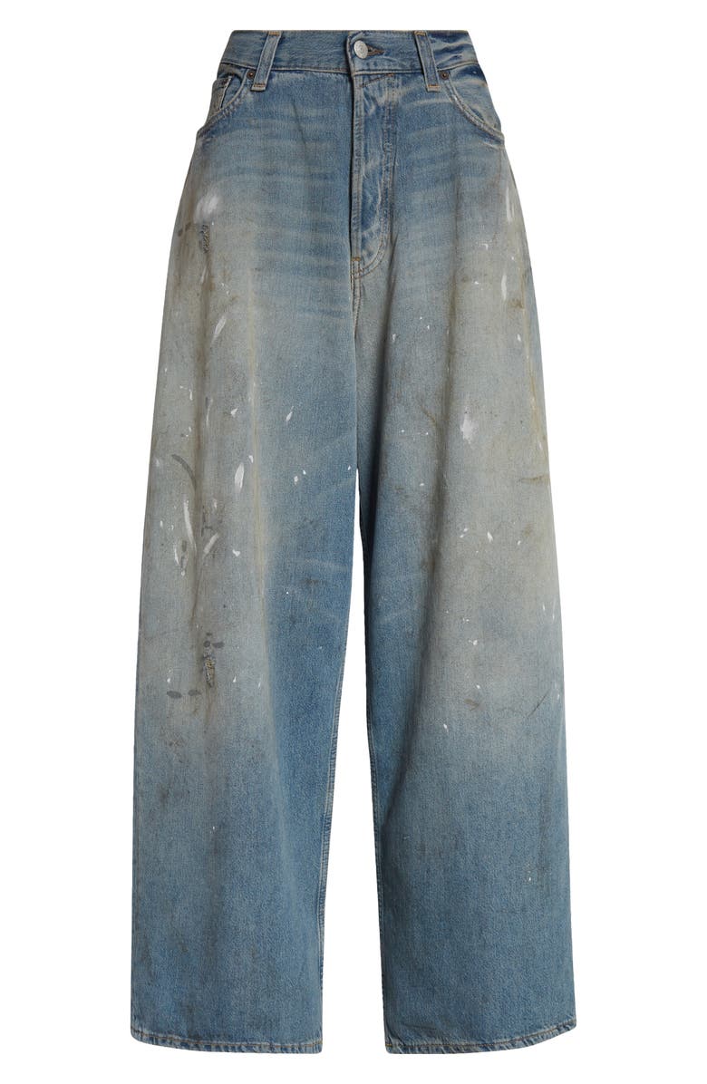Acne Studios 2023 Paint Splatter Baggy Wide Leg Jeans, Alternate, color, 