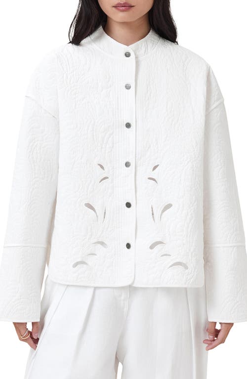 Allsaints Clary Quilted Shacket In White