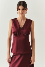 Exquise Galilea V Neck Satin Look Blouse