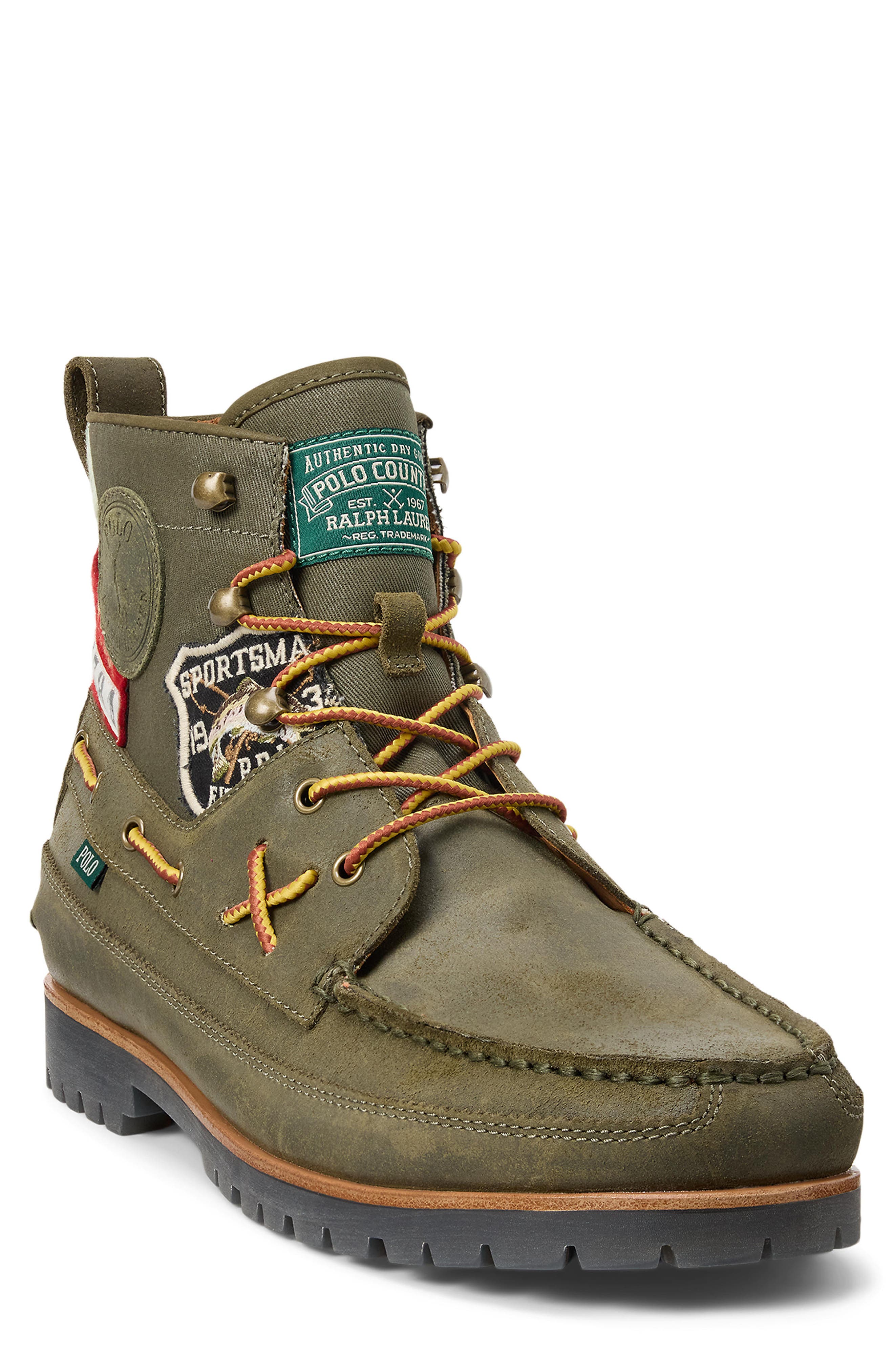 Polo Ralph Lauren Ranger Patch Work Boot, Main, color, 
