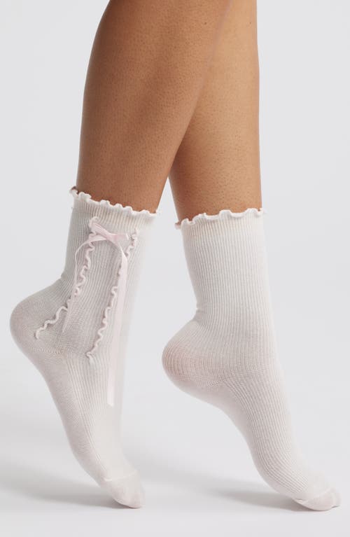 Casa Clara Elise Crew Socks In White