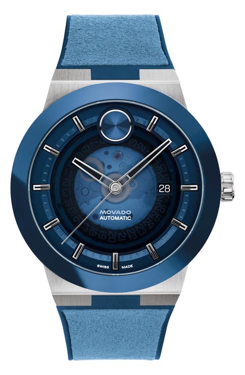 Bold Fusion Automatic Mixed Media Strap Watch, 43.5mm