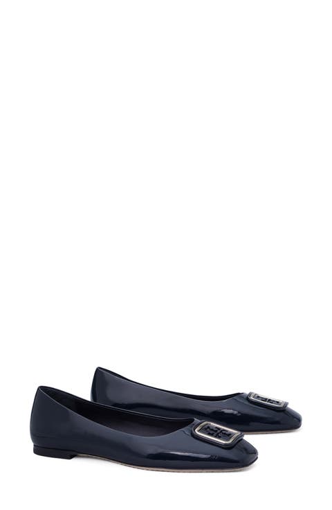 靴 KIMHEKIM MONROE SQUARE TOE FLATS (BLACK) MONROE SQUARE TOE FLATS (BLACK)