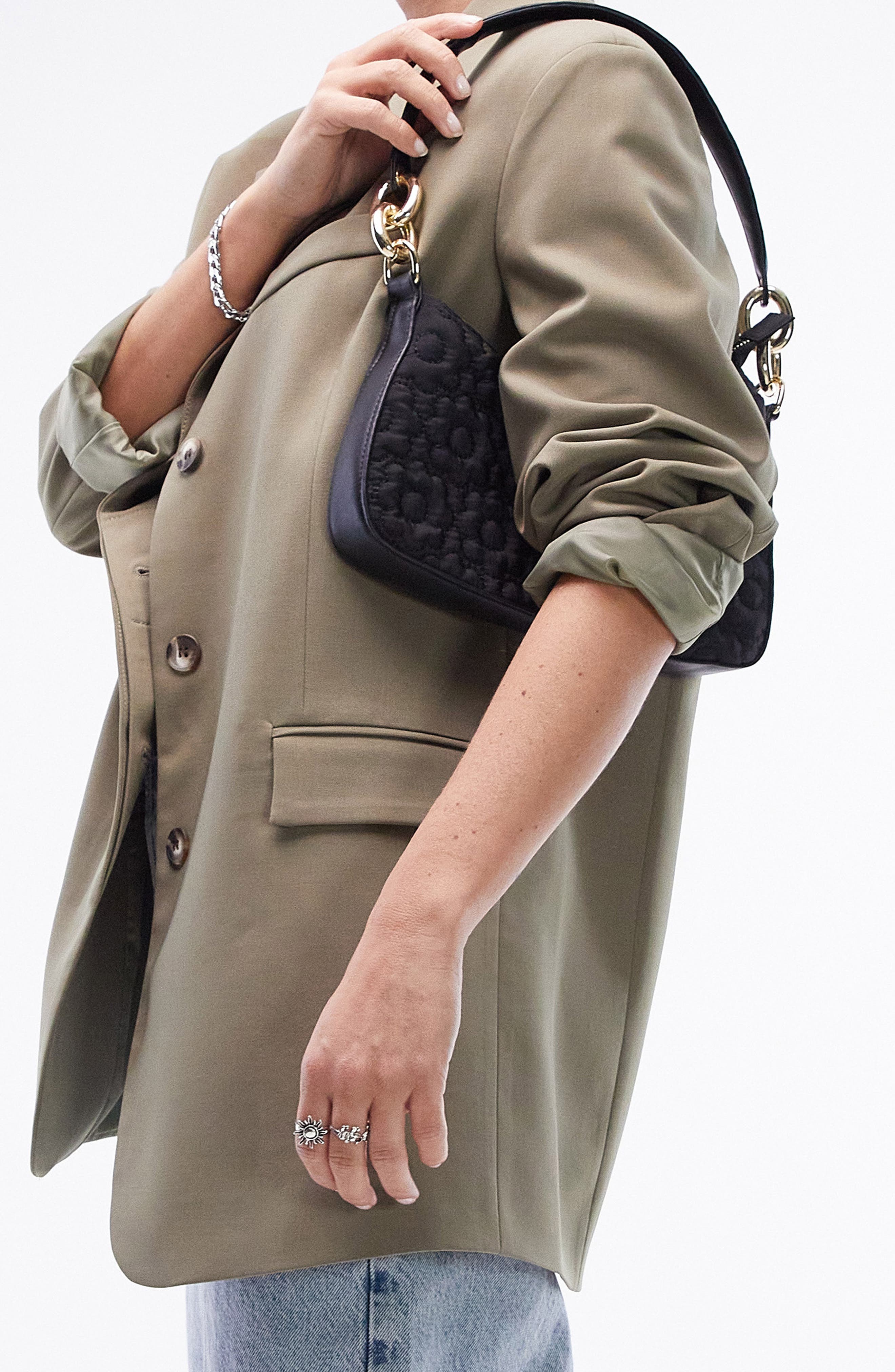 Topshop Sandy Floral Quilted Shoulder Bag, Alternate, color, 