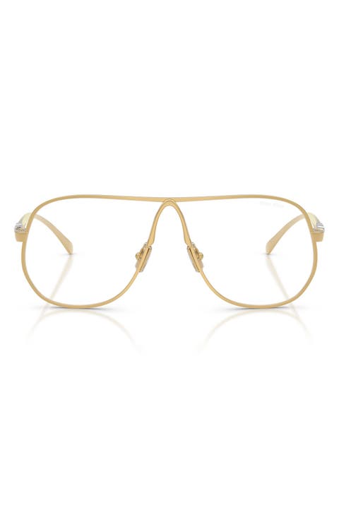 66mm Oversize Pilot Blue Light Glasses