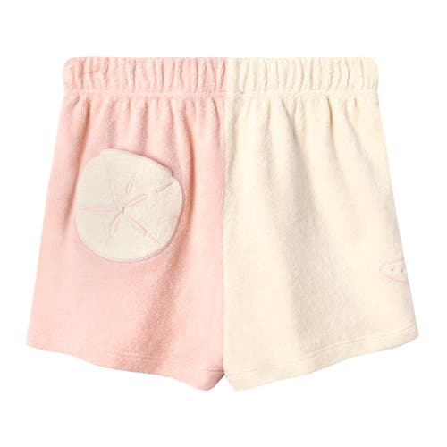 Tombolo 'conched Out' Mini Shorts In Cream/pink
