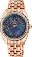 GV2 Palermo Blue Mother of Pearl Dial Diamond Bracelet Watch, 35mm - 0.04ct.