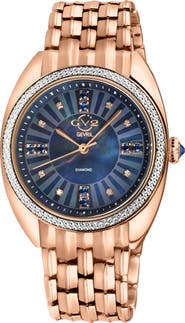 GV2 Palermo Blue Mother of Pearl Dial Diamond Bracelet Watch, 35mm - 0.04ct.