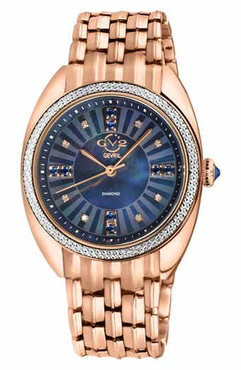 Palermo Blue Mother of Pearl Dial Diamond Bracelet Watch, 35mm - 0.04ct.