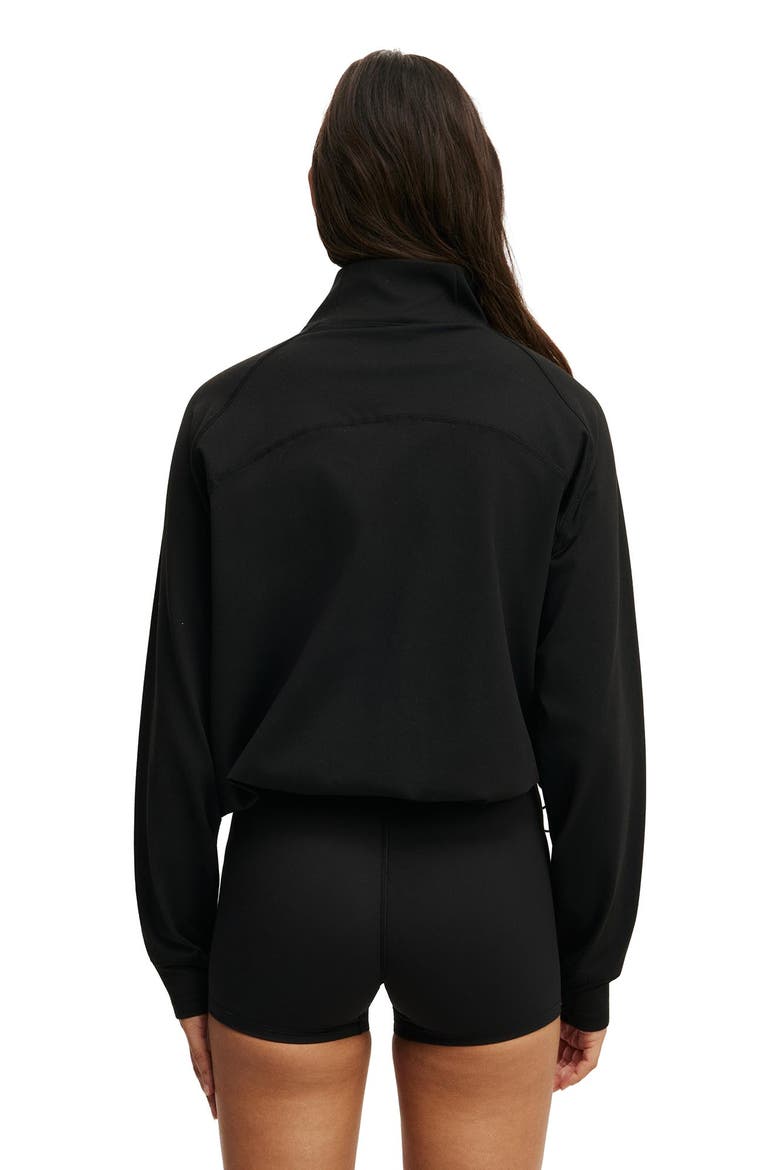Women's Active Oversized Track Jacket, Alternate, color, Black