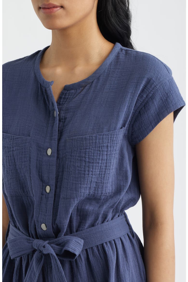 Tie Waist Cargo Romper, Alternate, color, SMOKE