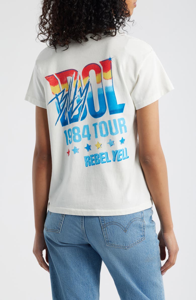 Daydreamer Billy Idol Eyes Without A Face Cotton Graphic T-Shirt, Alternate, color, Vintage White